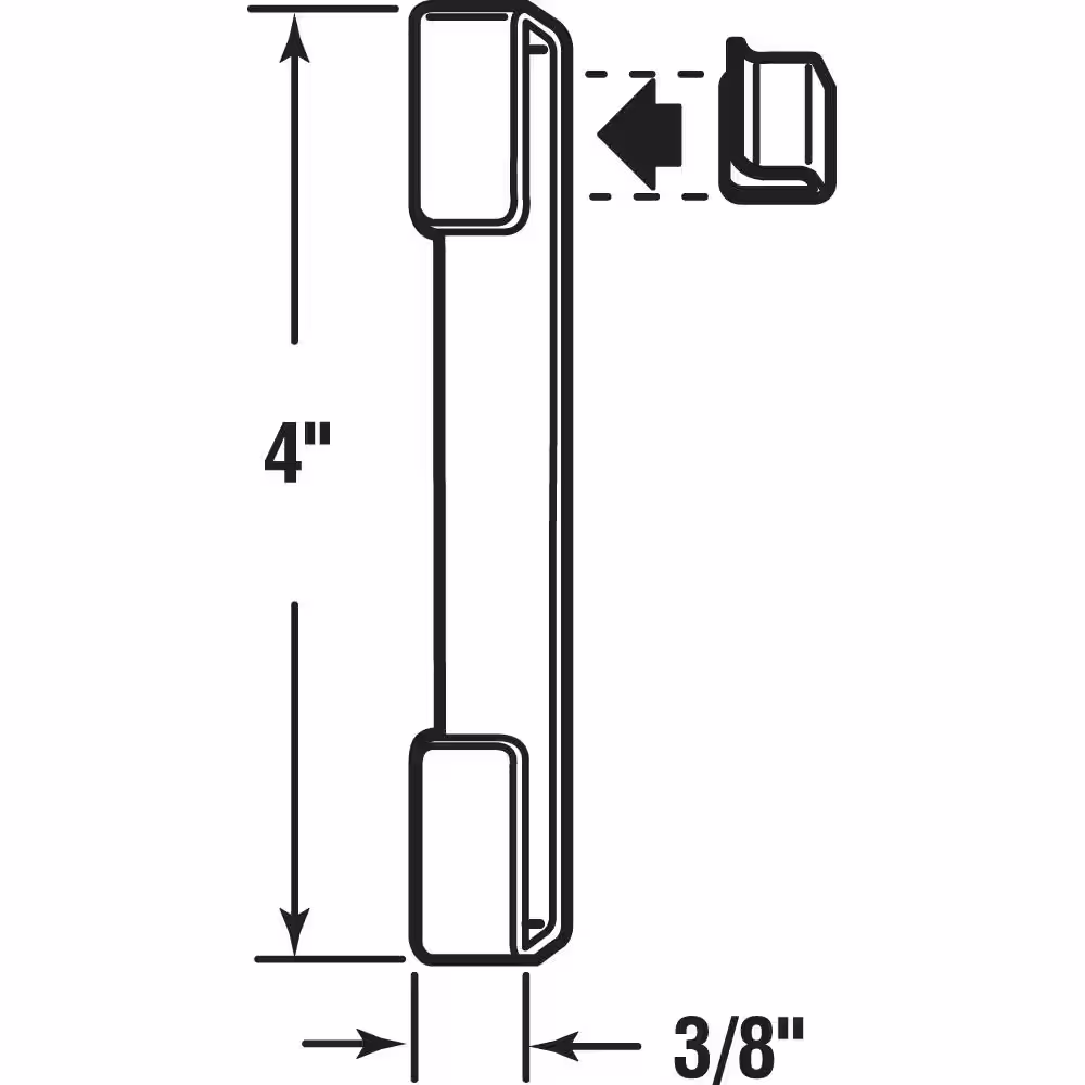 Prime-Line 4 in., Stainless Steel, Louver Glass Security Clips (10-pack)