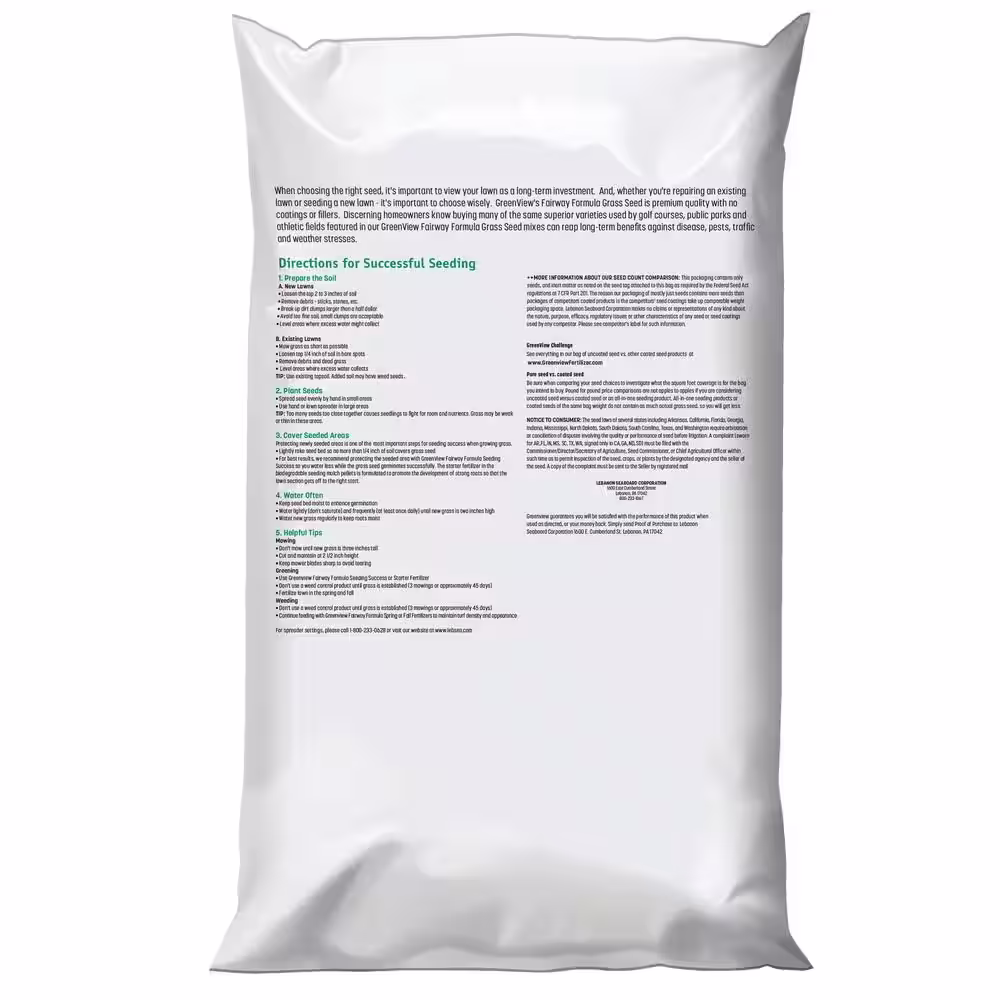GreenView 20 lbs. Fairway Formula Grass Seed Sun and Shade Mixture