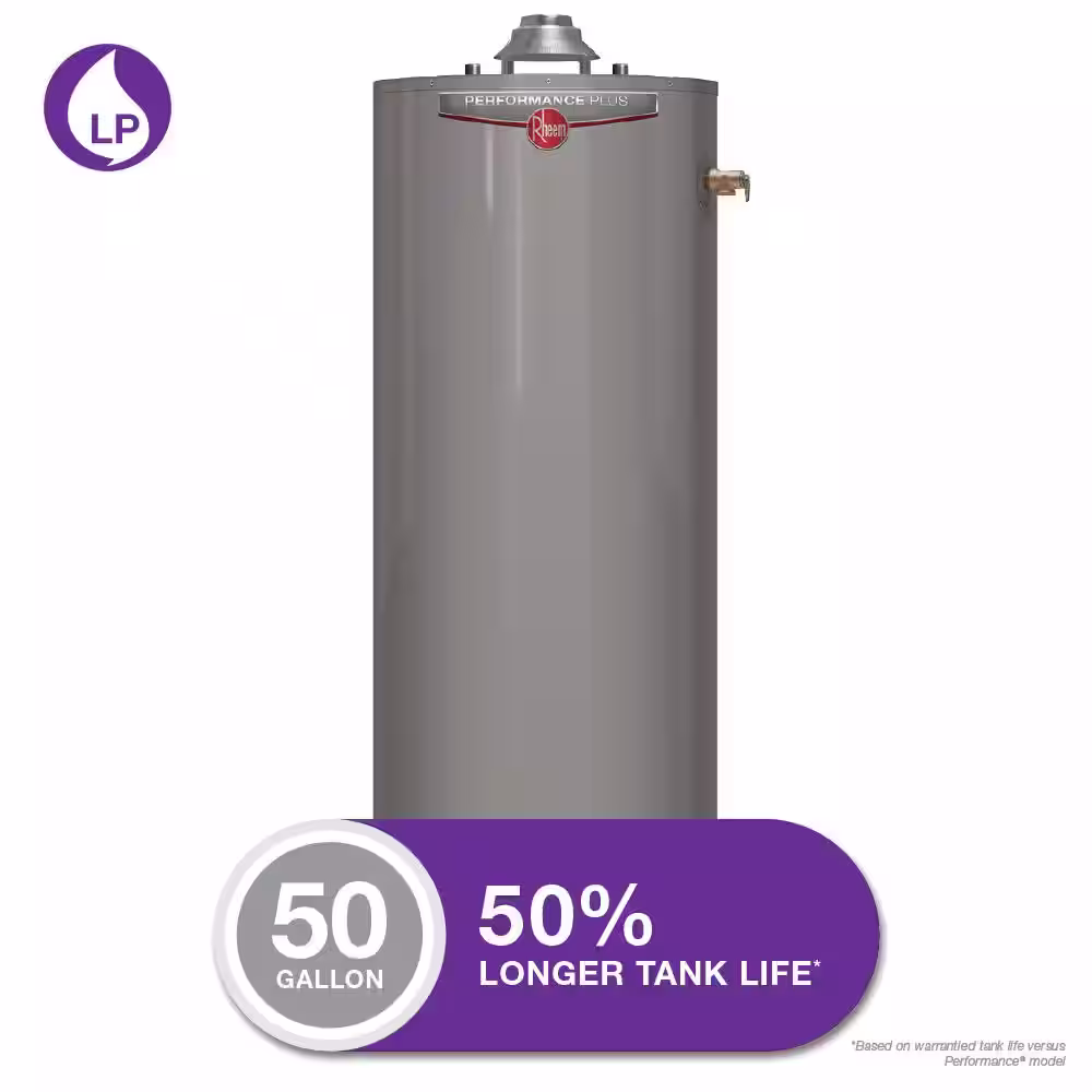 Rheem Performance Plus 50 Gal. Tall 9-Year 36,000 BTU Liquid Propane Water Heater