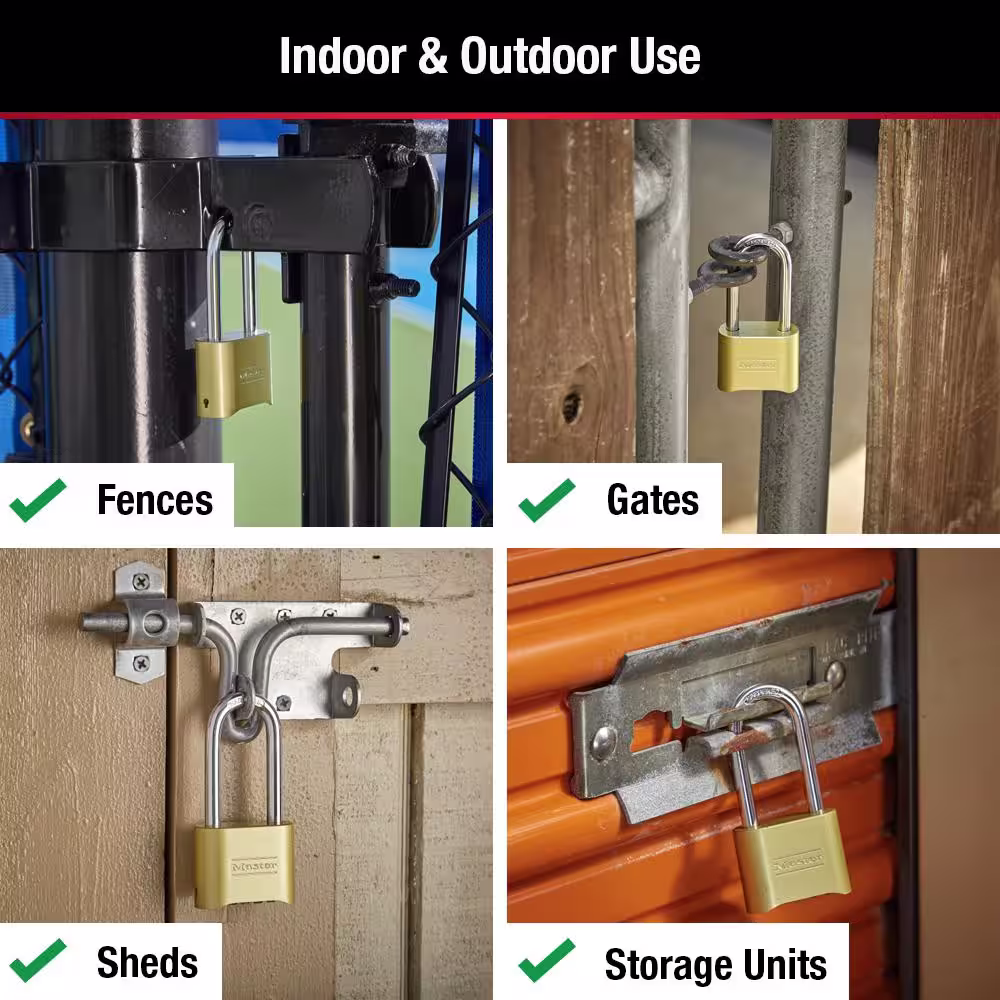 None Outdoor Combination Lock, 2 in. Shackle, Resettable
