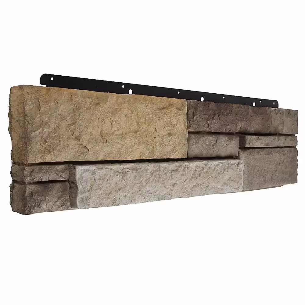 Boral 8 in. x 36 in. Versetta Stone Tight-Cut Corner Sterling Siding (6-Bundles Per Case)