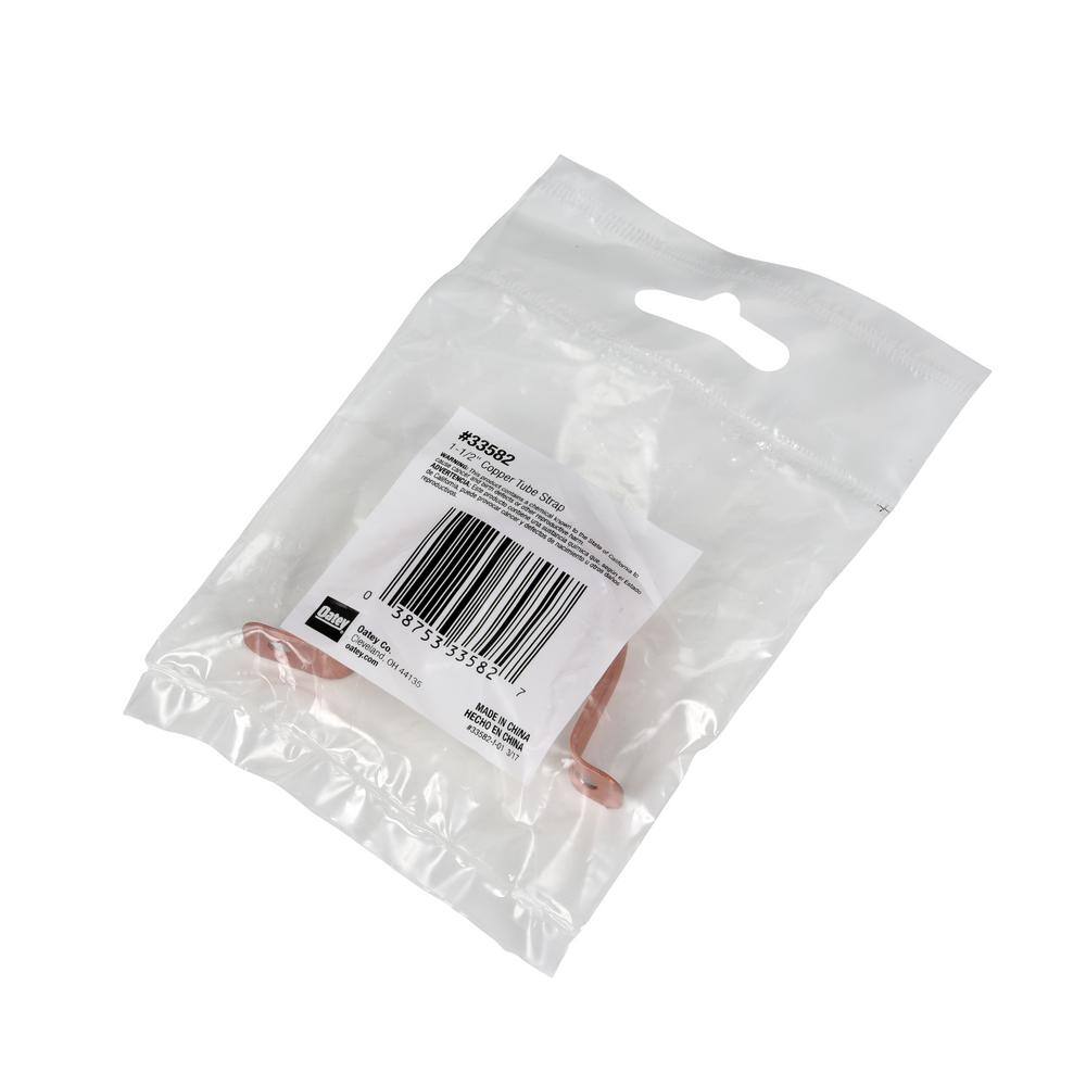 Oatey 1-1/2 in. Copper 2-Hole Pipe Hanger Strap