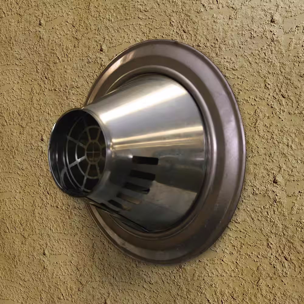 Rheem 3 in. x 5 in. Stainless Steel Low Profile Termination Vent for Tankless Water Heaters