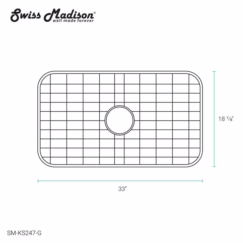 Swiss Madison 33 in. Stainless Steel Kitchen Sink Grid Rack