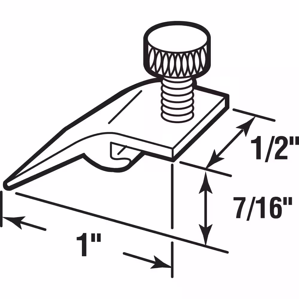Prime-Line 7/16 in. Deep Reach Storm Door Panel Clip (8-pack)