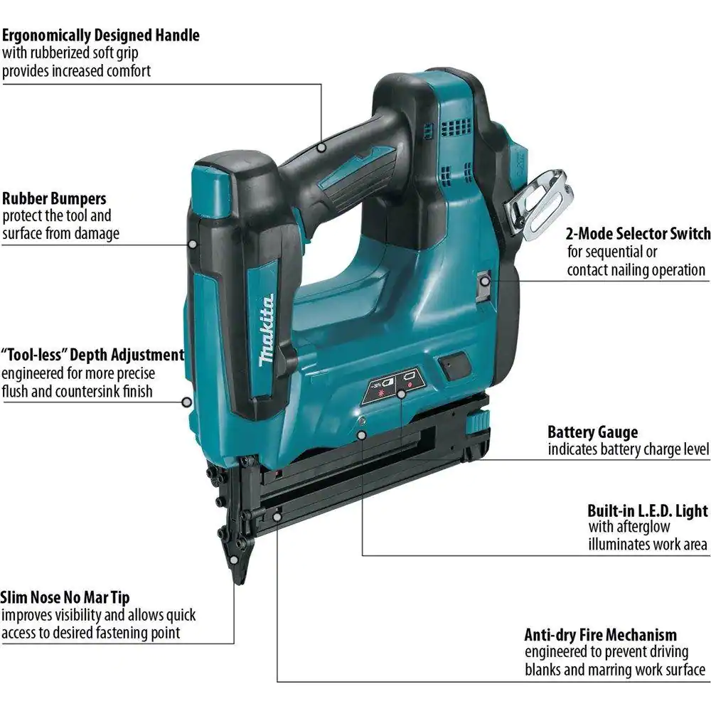 Makita 18V LXT Lithium-Ion 18-Gauge Cordless Brad Nailer (Tool-Only)