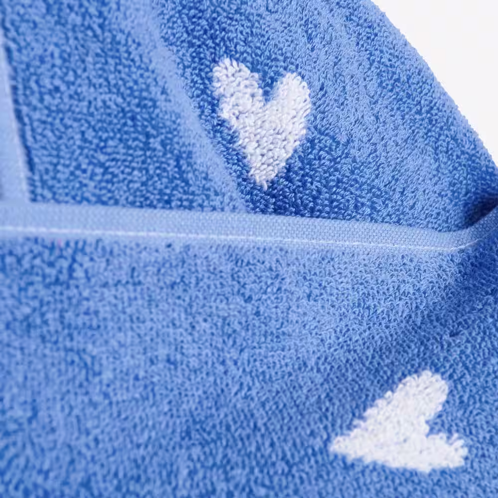 Company Kids by The Company Store Company Kids Hearts Yarn-Dyed Cotton Hooded Towel