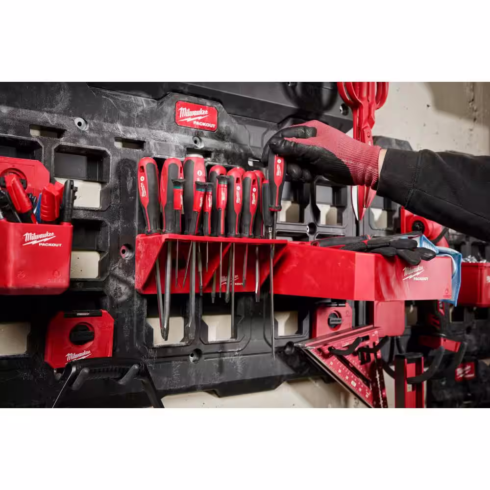 Milwaukee Packout Screwdriver Rack with Packout Compact Wall Plate