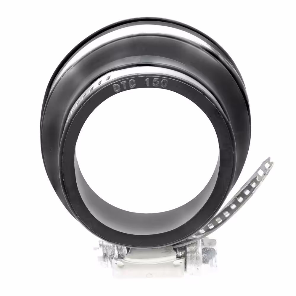 Fernco 1-1/2 in. x 1-1/2 in. or 1-1/4 in. PVC Mechanical Drain and Trap Connector Fittings & Connectors