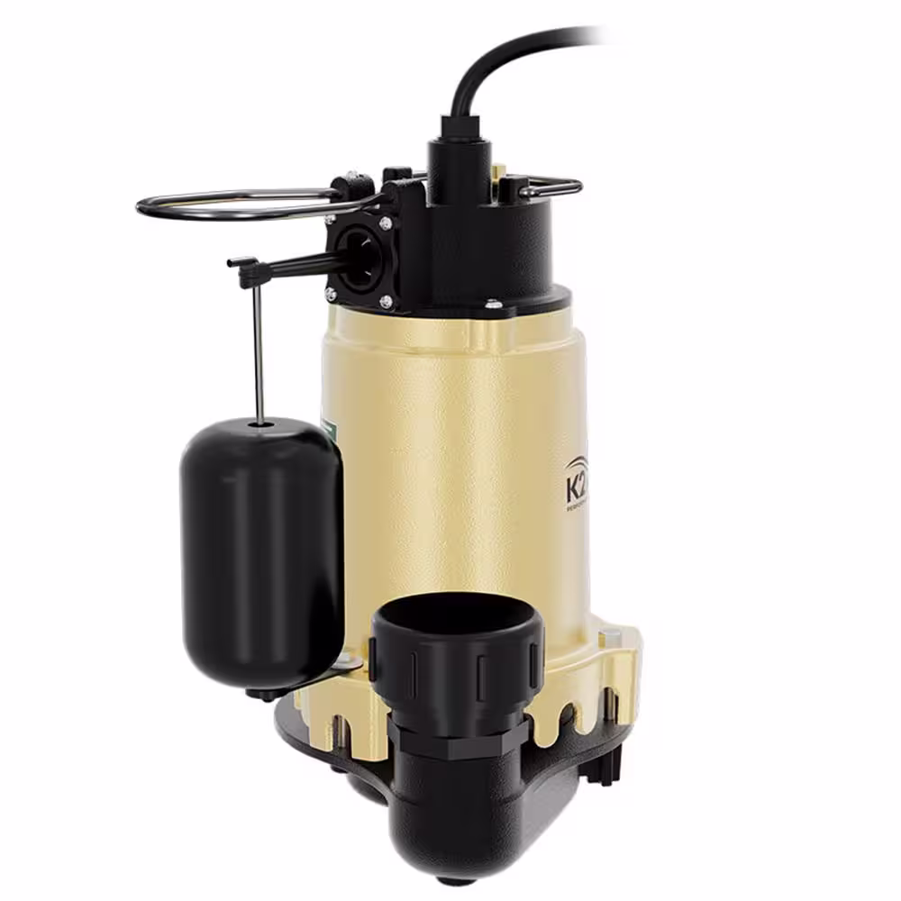 K2 PRO 3/4 HP Heavy-Duty Cast Iron Sump Pump with Snap Action Switch