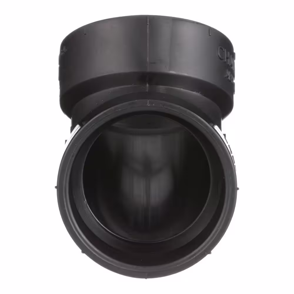 Charlotte Pipe 3 in. Acrylonitrile Butadiene Styrene (ABS) DWV 90-Degree Hub x Hub Elbow Fitting