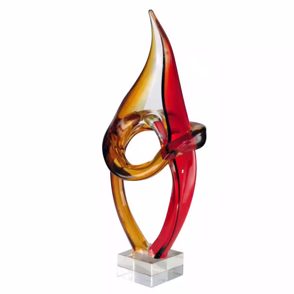 Dale Tiffany 17.25 in. Copeland Handcrafted Irregular Art Glass Sculpture