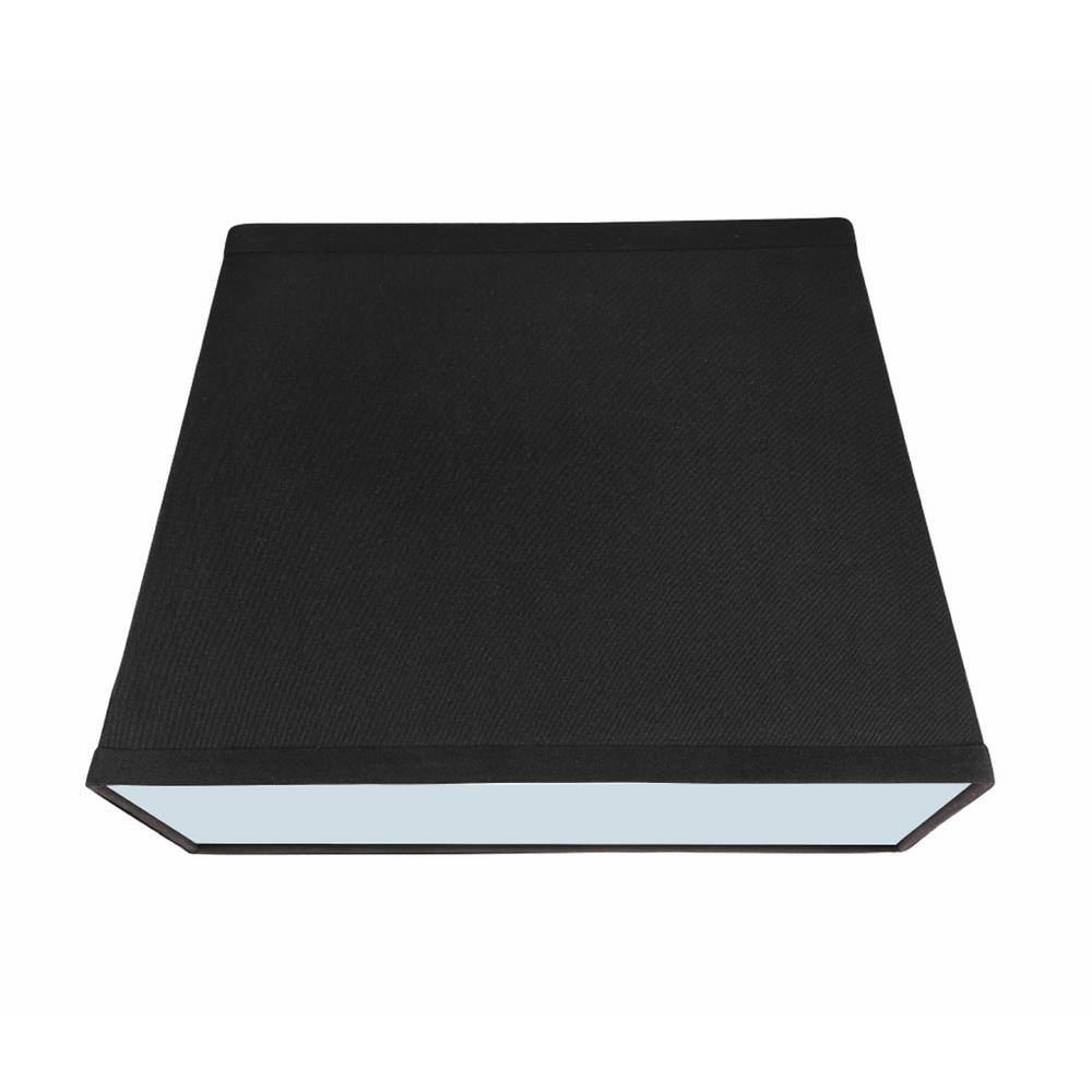 Aspen Creative Corporation 14.5 in. x 10 in. Black Hardback Rectangular Lamp Shade