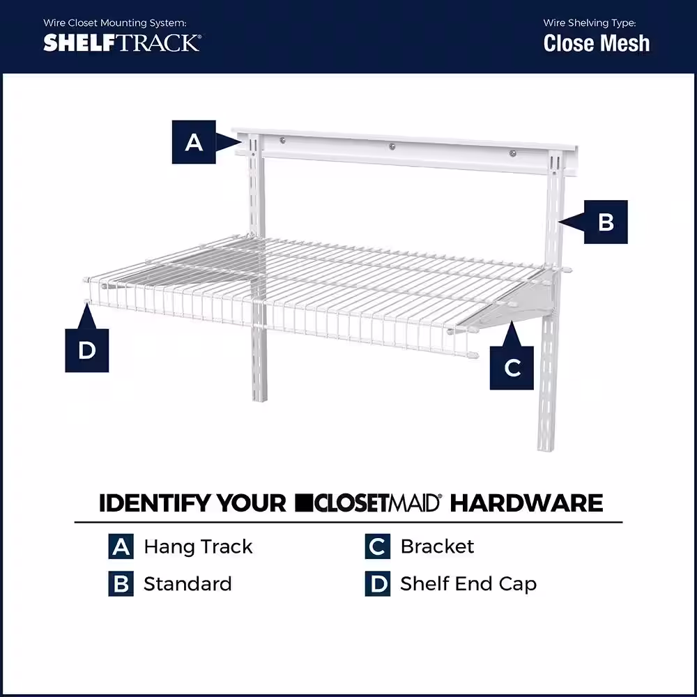ClosetMaid Shelftrack 16.75 in. D x 48 in. W x 84 in. H White Wire Adjustable Pantry Closet Kit with Baskets