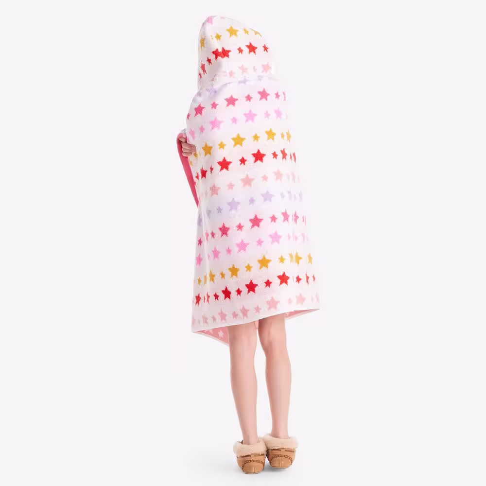 Company Kids by The Company Store Company Kidsâ?Star Hooded Yarn-Dyed Geometric Cotton Single Bath Towel
