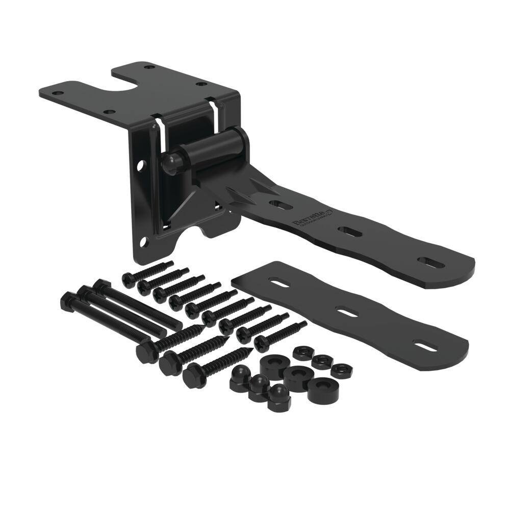 Barrette Outdoor Living 11.62 in. x 3.25 in. Black Vinyl Gate Hinge