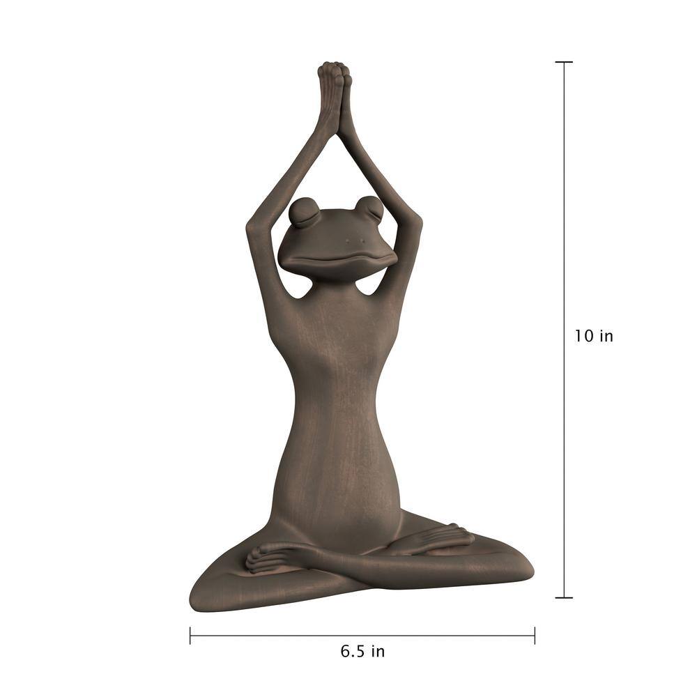 Pure Garden Lawn and Garden Stretching Frog Statue