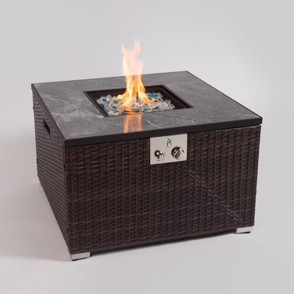 None Metal 40000BTU Outdoor Fire Pit Table