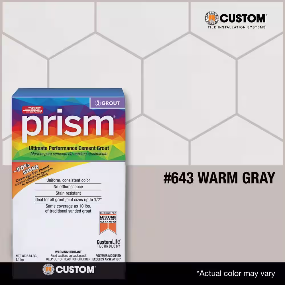 Custom Building Products Prism #643 Warm Gray 17 lb. Ultimate Performance Grout