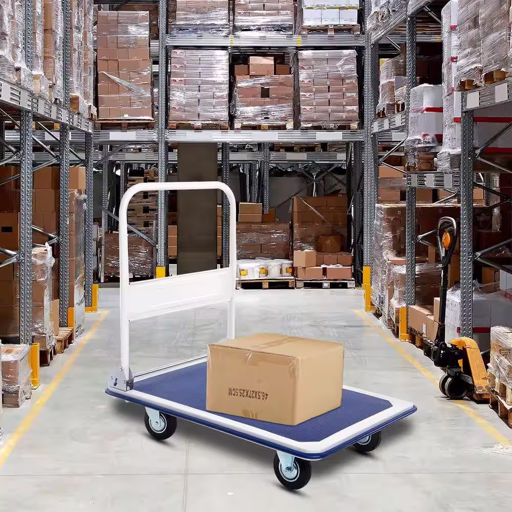 ANGELES HOME 660 lbs. 35.5 in. L Metal Folding Platform Cart Dolly Hand Truck