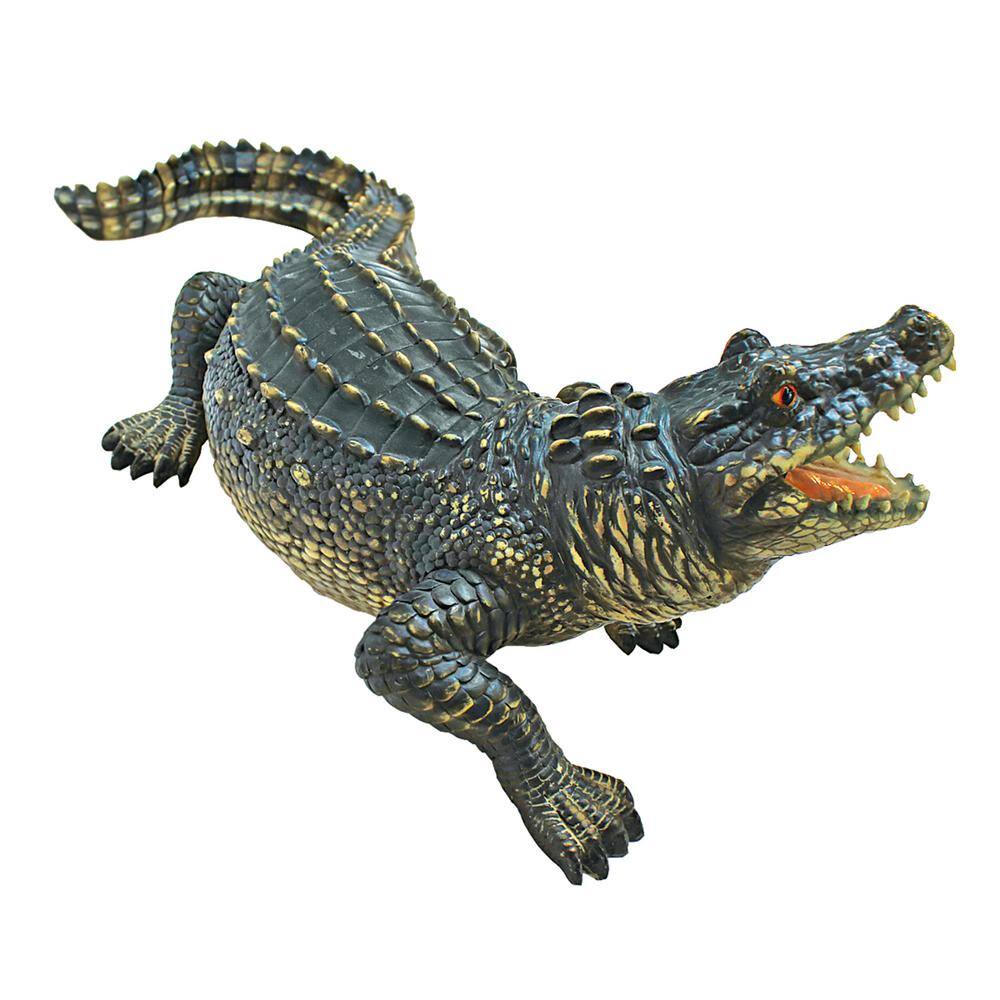 Design Toscano 9 in. H The Agitated Alligator Swamp Gator Garden Statue