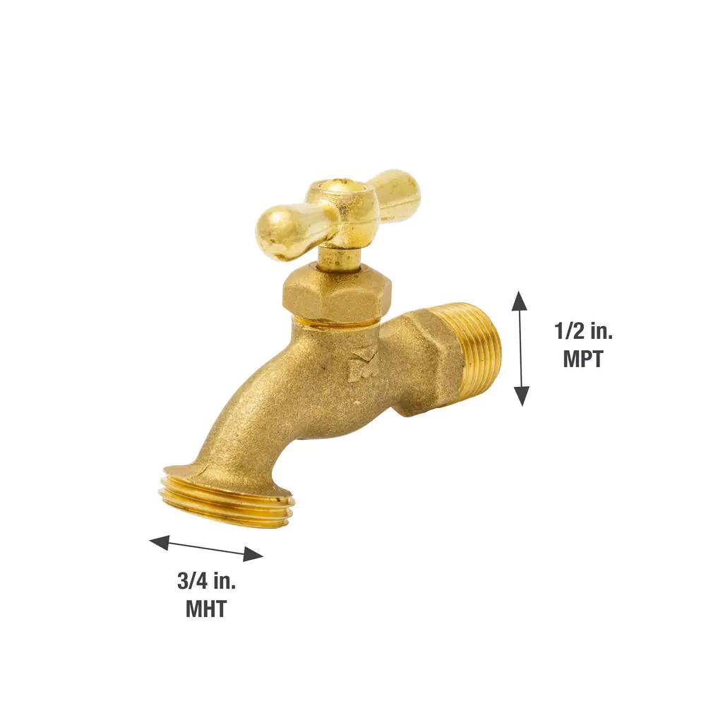 Everbilt 1/2 in. x 1/2 in. MIP Brass Hose Bibb Valve