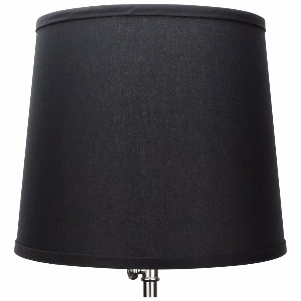 FenchelShades.com 11 in. Top Diameter x 13 in. Bottom Diameter x 11 in. Slant, Linen Black Empire Lamp Shade