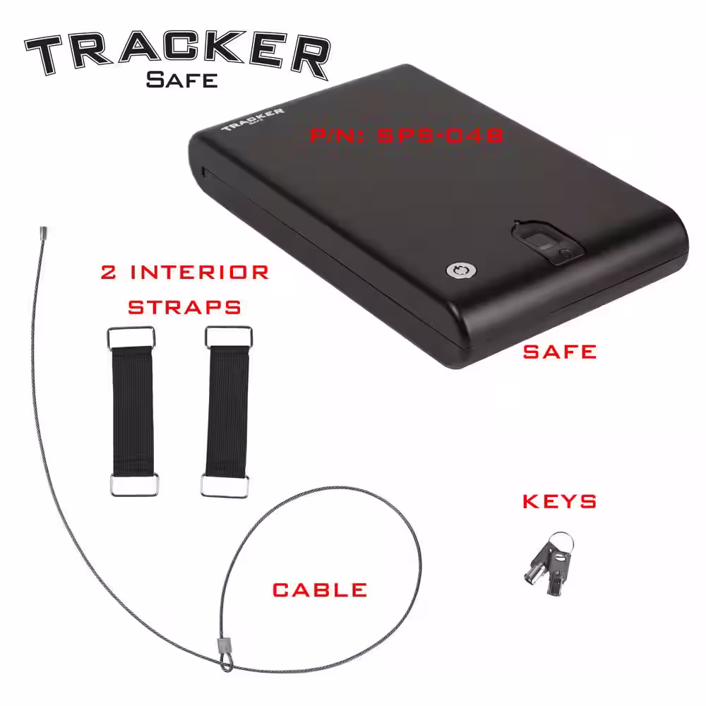 Tracker Safe 12.6 in. L Biometric Lock Small Pistol Safe