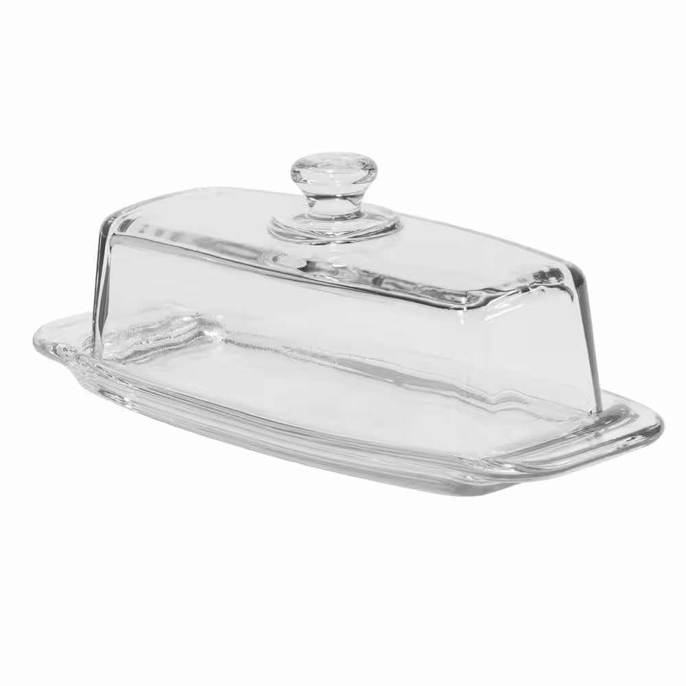 Anchor Whitman Butter Dish, Glass