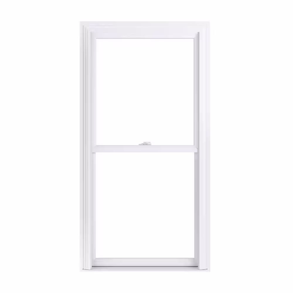 American Craftsman 27.75 in. x 53.25 in. 70 Pro Series Low-E Argon Glass Double Hung White Vinyl Replacement Window, Screen Incl