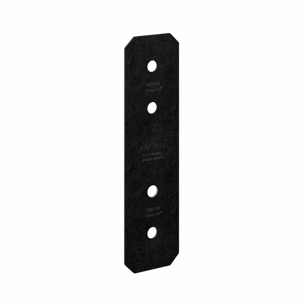 Simpson Strong-Tie Outdoor Accents Avant Collection 3 in. x 11-1/4 in. ZMAX, Black Powder-Coated Strap for 4x Lumber