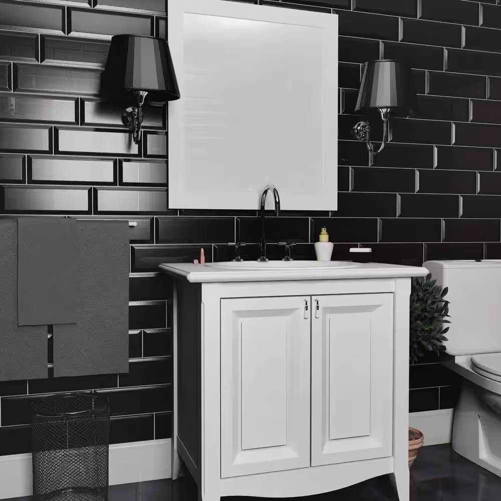 Merola Tile Santorini Loft Nero 4 in. x 11-7/8 in. Ceramic Wall Tile (11.56 sq. ft./Case)