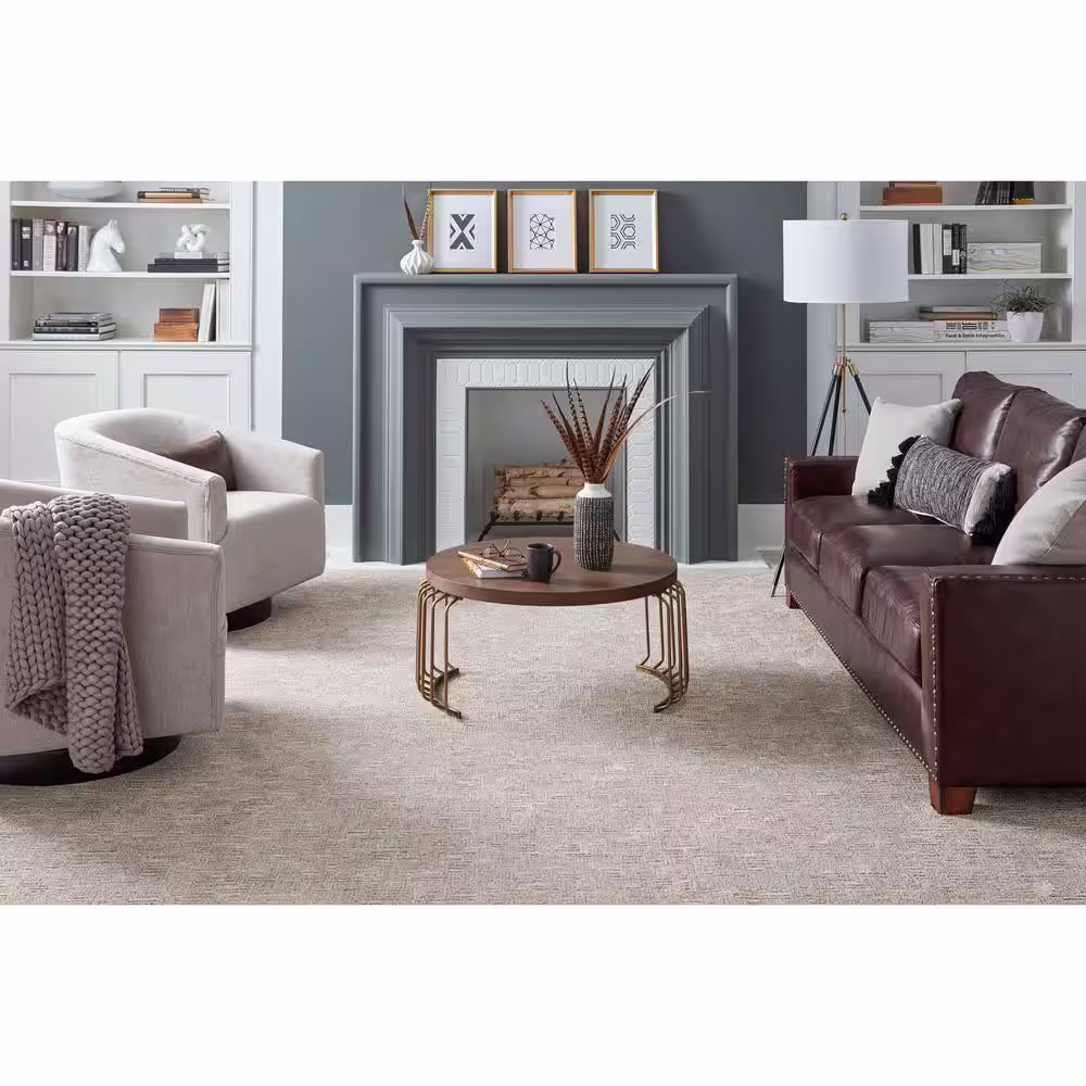 Home Decorators Collection Corry Sound  - Sterling - Gray 38 oz. Polyester Pattern Installed Carpet