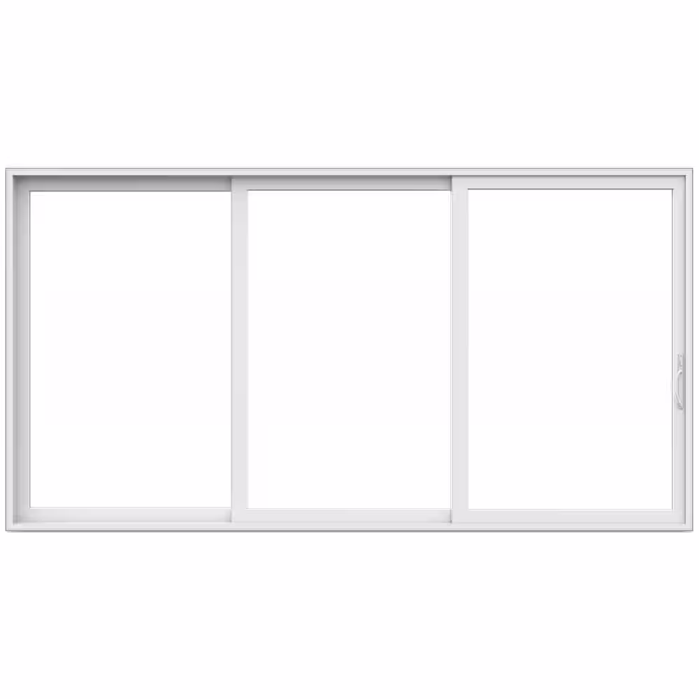 JELD-WEN V4500 Multi-Slide 177 in. x 96 in. Left-Hand Low-E White Vinyl 3-Panel Prehung Patio Door