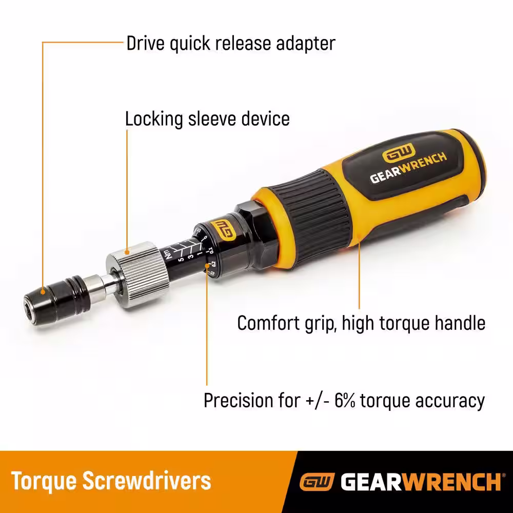 GEARWRENCH 1/4 in. Drive 10-50 in./lbs. Torque Screwdriver