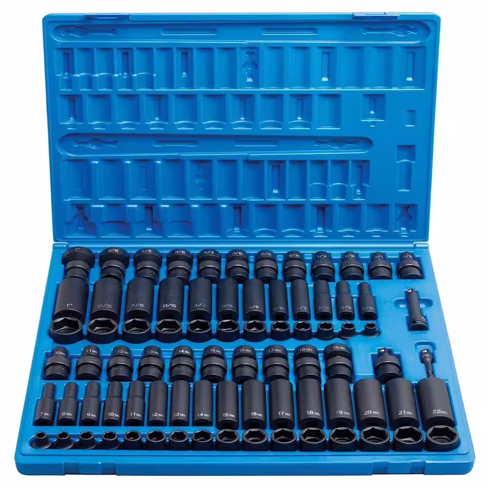 GP 3/8 in. Drive Impact Socket Set (81-Piece)