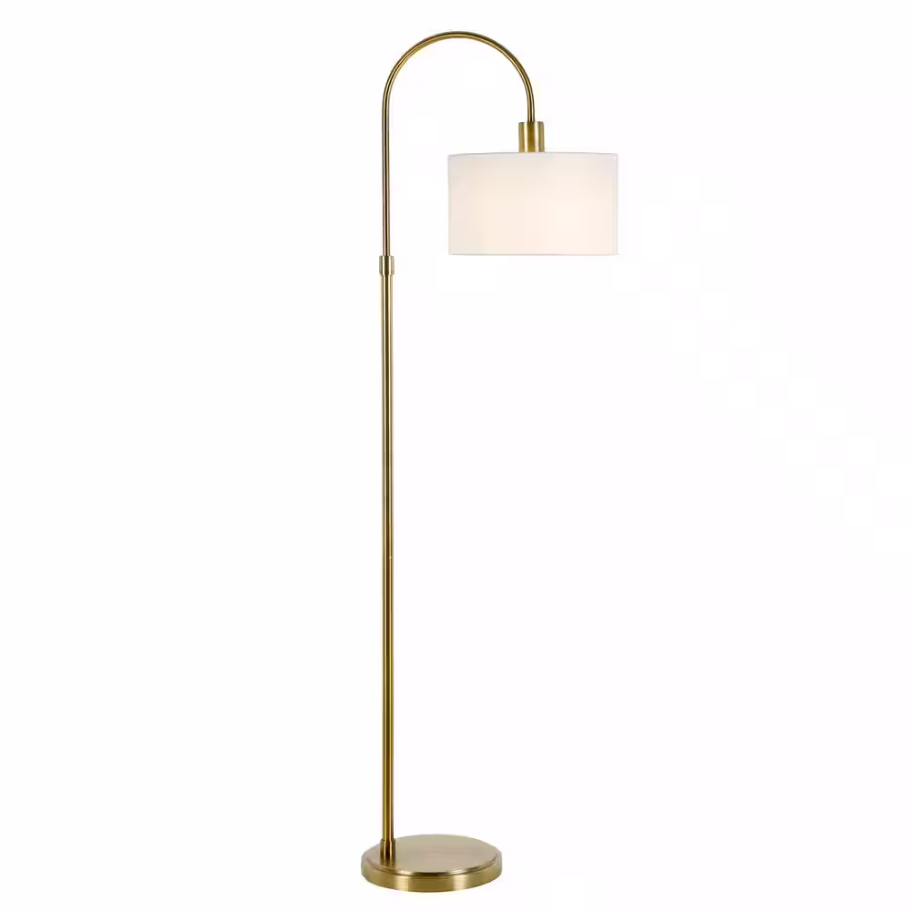Meyer&Cross Veronica 70 in. Brass Arc Floor Lamp