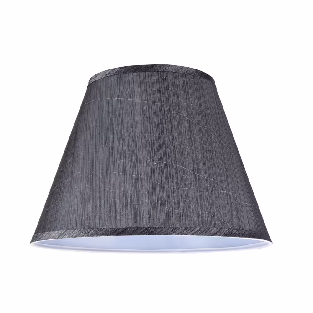 Aspen Creative Corporation 13 in. x 9.5 in. Grey and Black and Striped Pattern Hardback Empire Lamp Shade