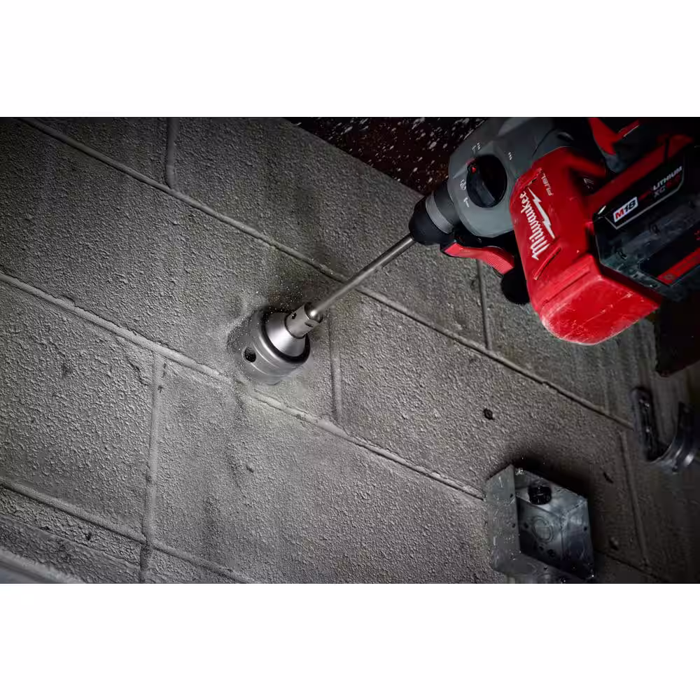 Milwaukee 3/8 in. x 13 in. Carbide SDS-PLUS Masonry Core Bit Adapter