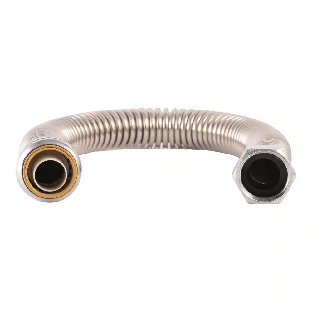 SharkBite 1 in. Push-to-Connect x 1 in. FIP x 24 in. Corrugated Stainless Steel Water Softener Connector