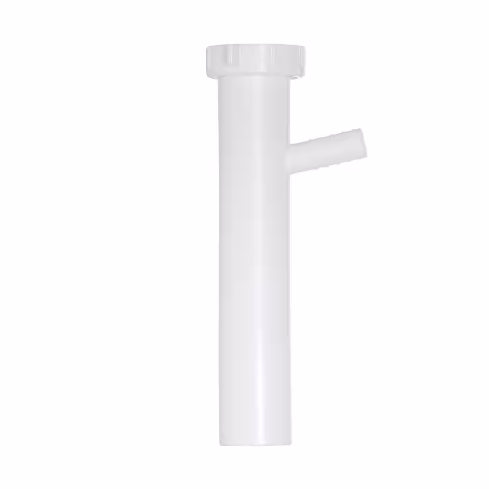 Oatey 1-1/2 in. x 8-1/4 in. Plastic Slip-Joint Sink Drain Tailpiece with High-Line Branch