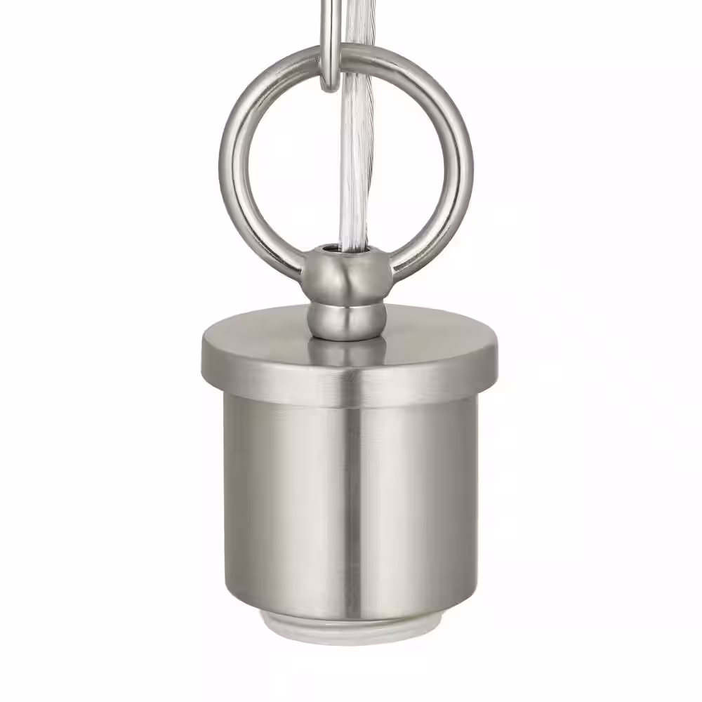 None Brushed Nickel Pendant Light Kit with Metal Chain