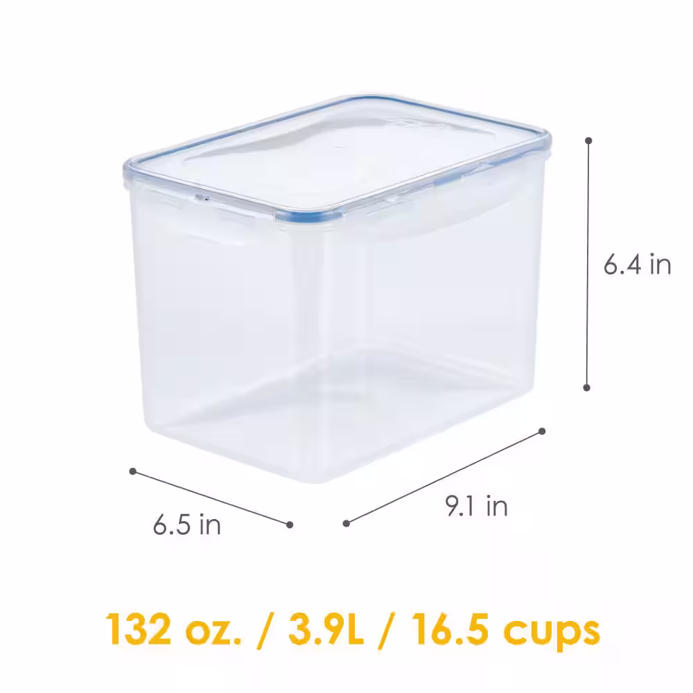 LOCK & LOCK Easy Essentials Pantry Rectangular Food Storage Container 16.5-Cup