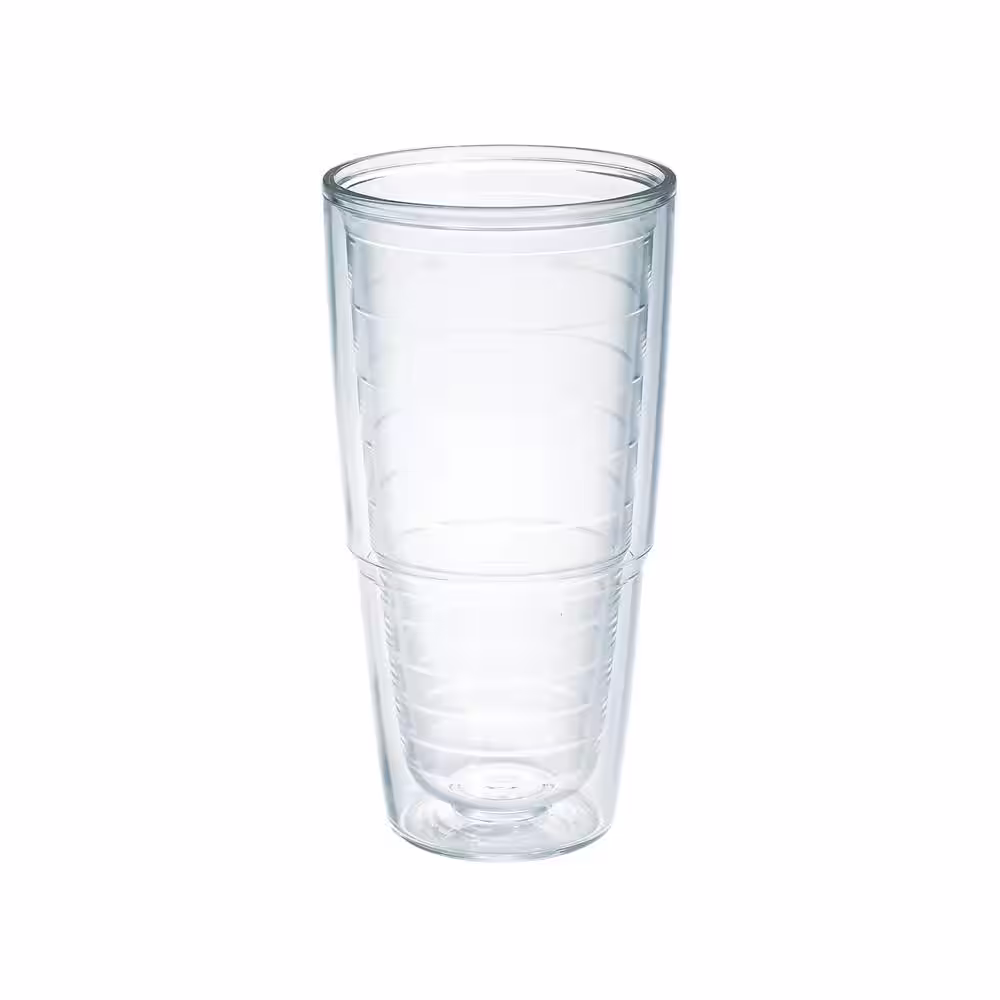 Tervis Clear 24 oz. 2-Pack Plastic Double Walled Insulated Tumbler No Lid