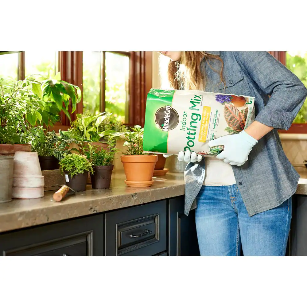 Miracle-Gro Indoor Potting Mix and Indoor Plant Food