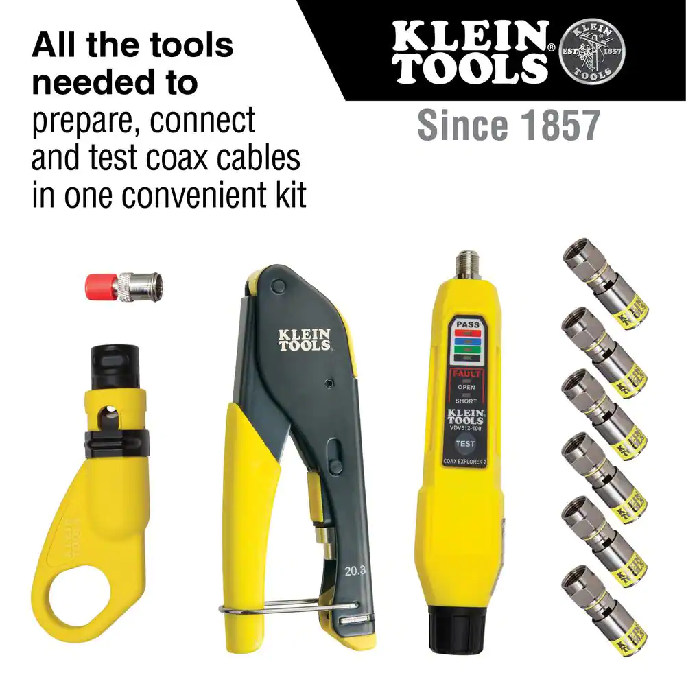 Klein Tools Coax Cable Installation & Test Tool Set