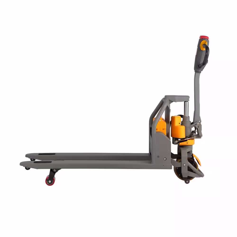 None 3300 lbs. Electric Pallet Jack 48/20AH Li-Ion Battery Powered Walk Behind Pallet Truck 45 in. x 21 in. Fork Yellow