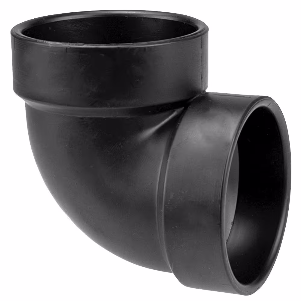 VPC 1-1/2 in. ABS Plastic DWV 90-Degree Hub x Hub Elbow Fitting