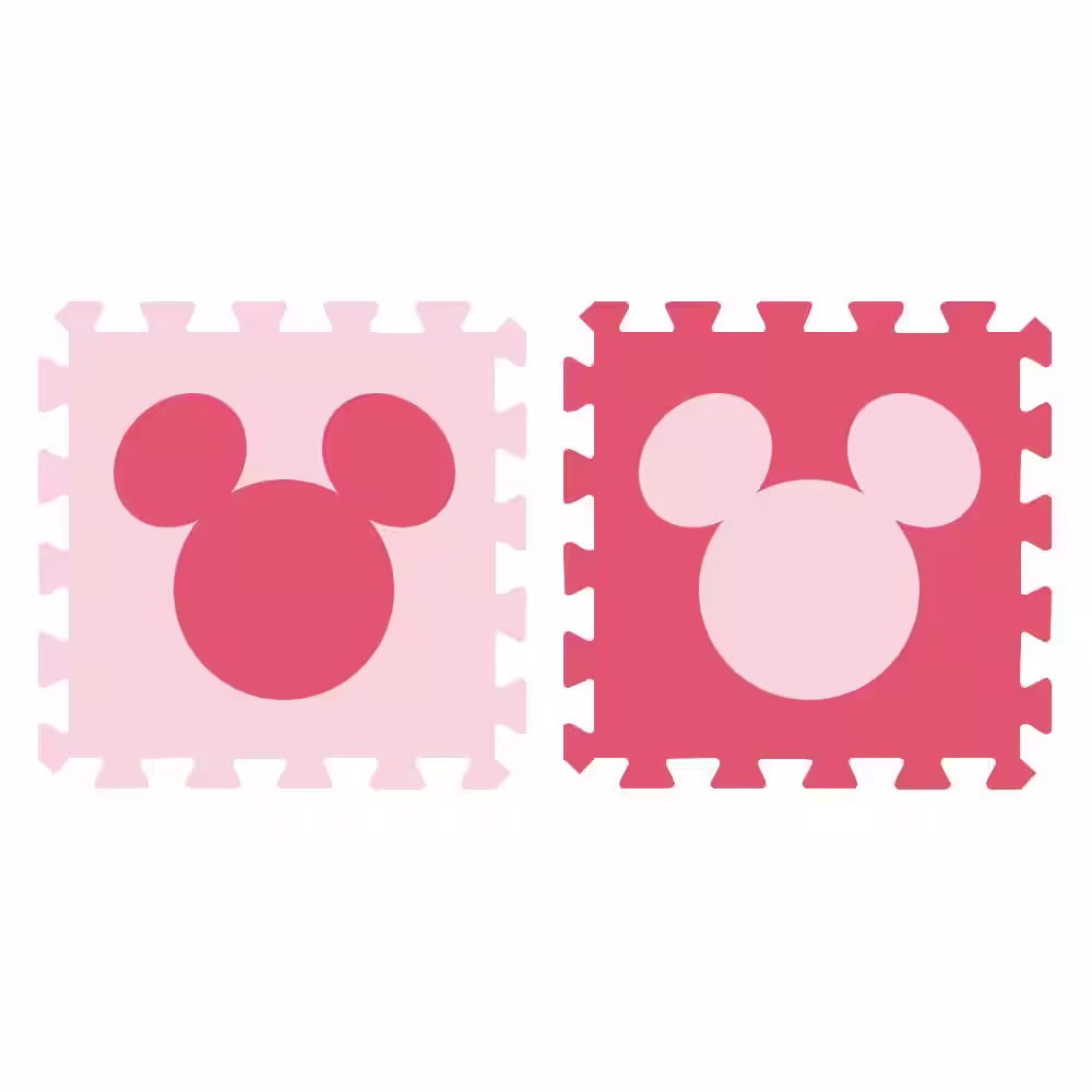None 6 Tiles Children's foam floor mat Interlocking Carpet Tiles Play Mat Soft Rugs, 12 x 12 x 0.4 in. PINK (6 sq. ft.)