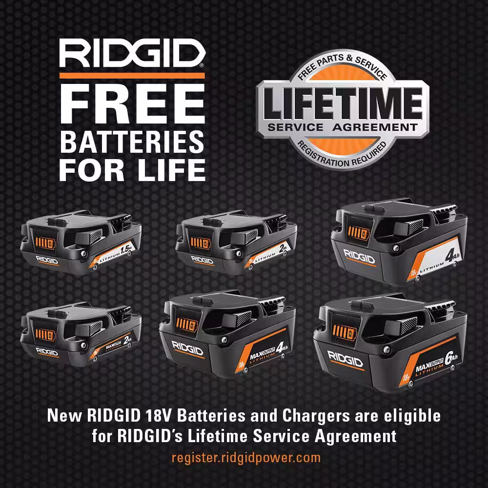 RIDGID 18V 4.0 Ah MAX Output Starter Kit with Rapid Charger